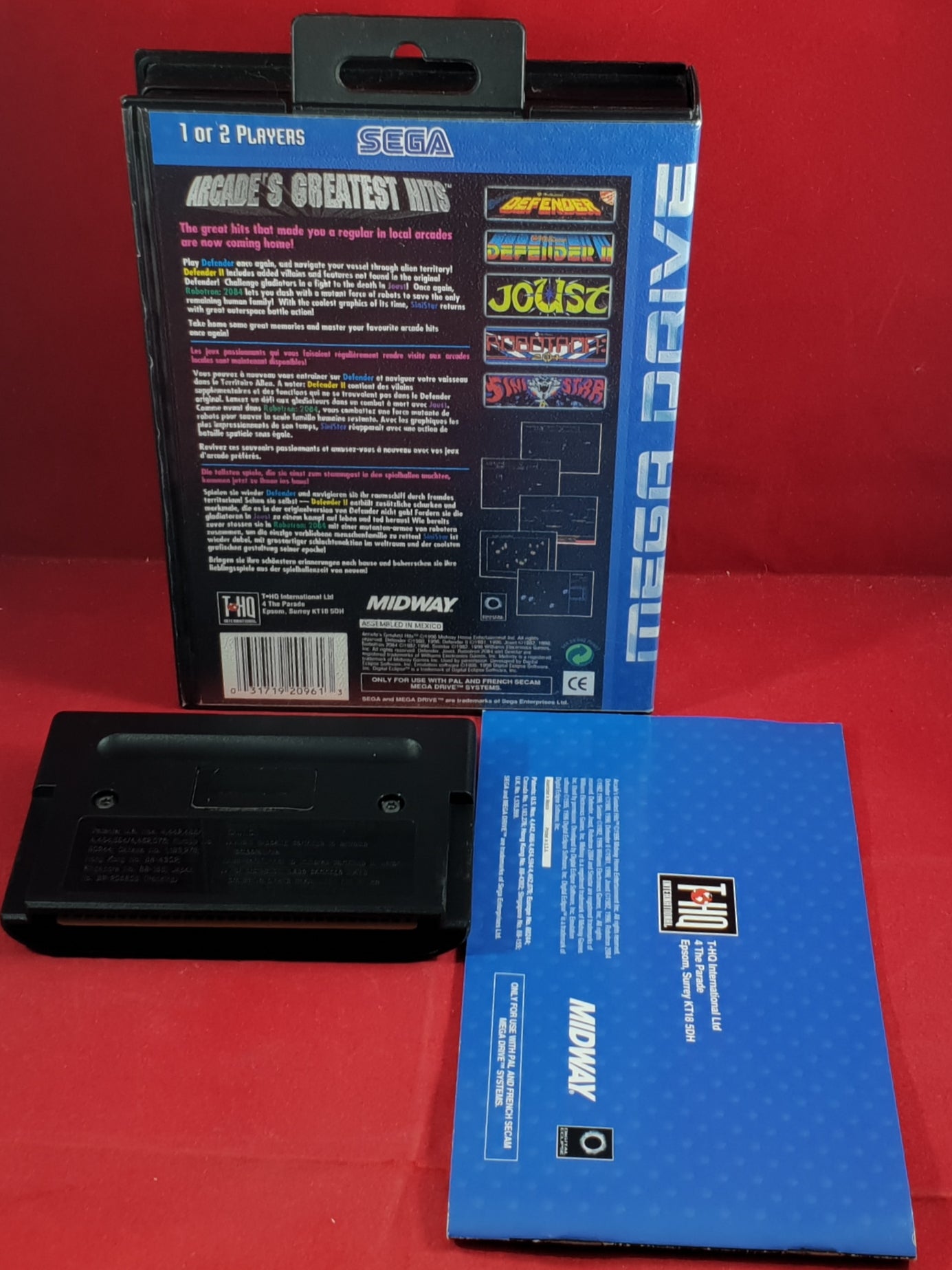 Midway Presents Arcades Greatest Hits Sega Mega Drive RARE