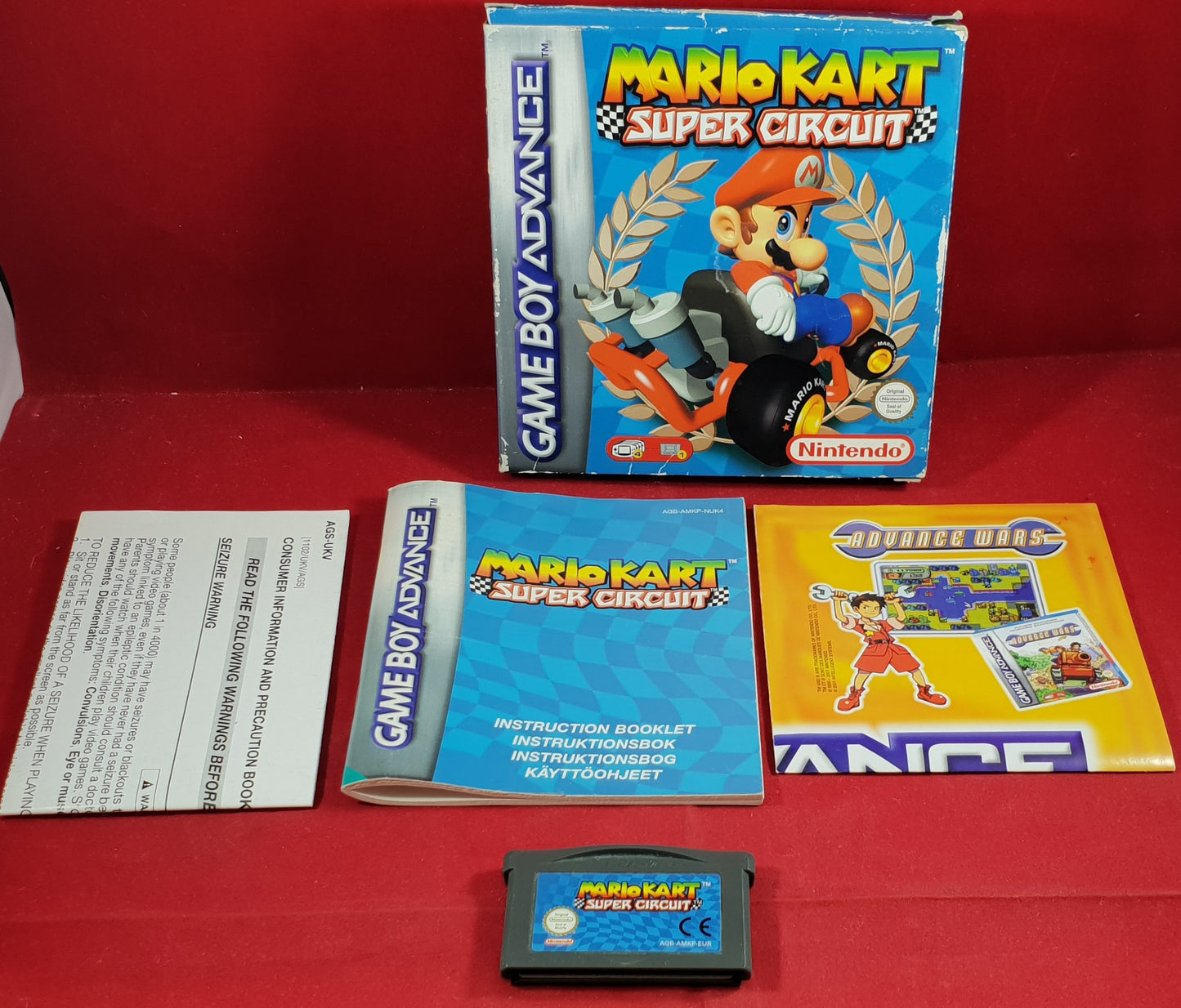 Mario Kart Super Circuit (Gameboy Advance) boxed game
