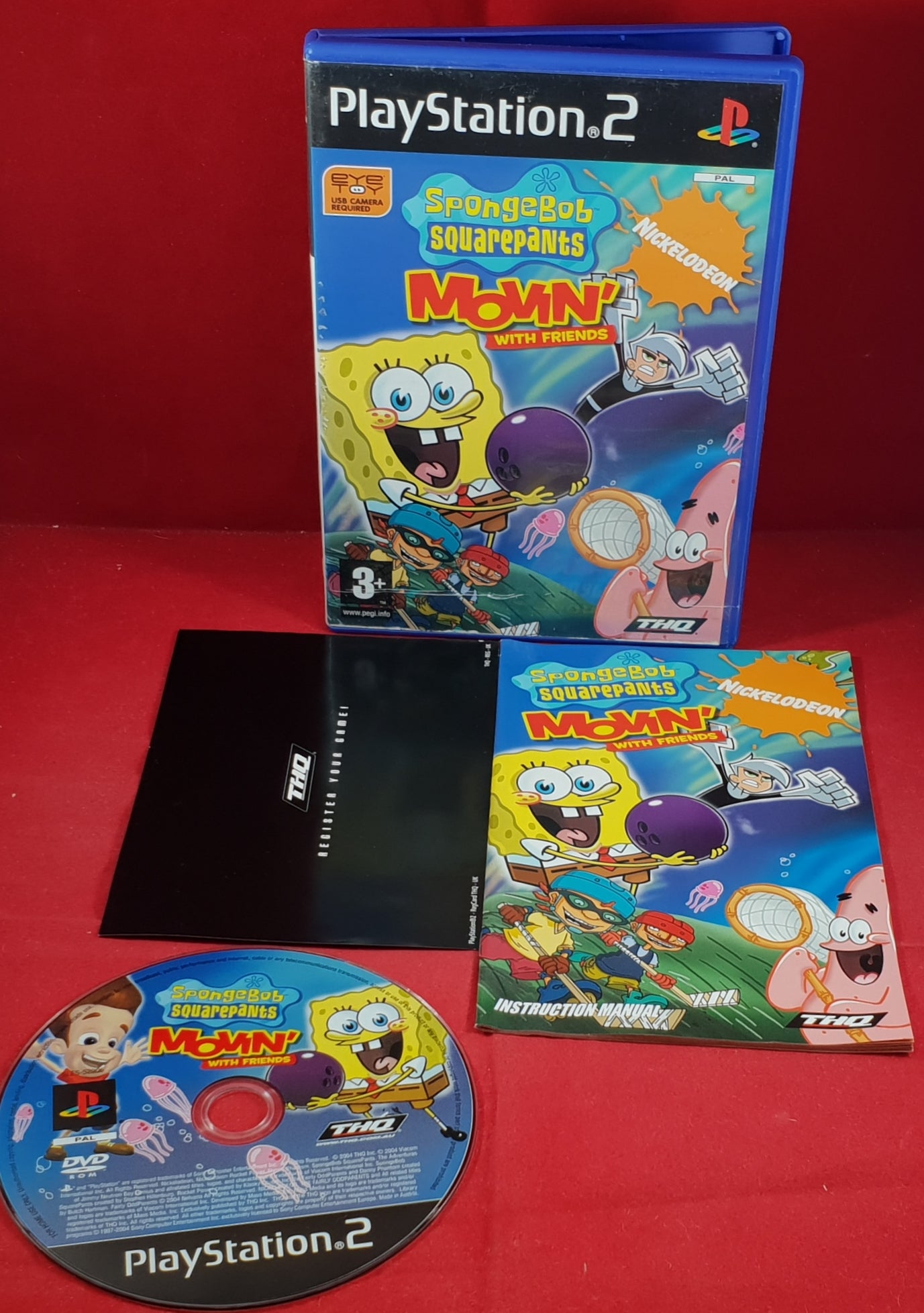 Spongebob Squarepants Movin' with Friends Sony Playstation 2 (PS2) Game