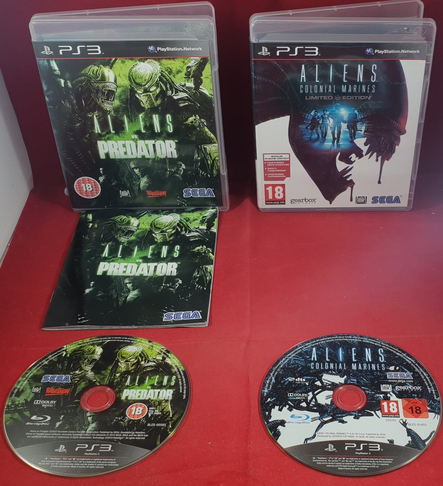 Aliens Vs Predator & Aliens Colonial Marines Sony Playstation 3 (PS3) Game Bundle