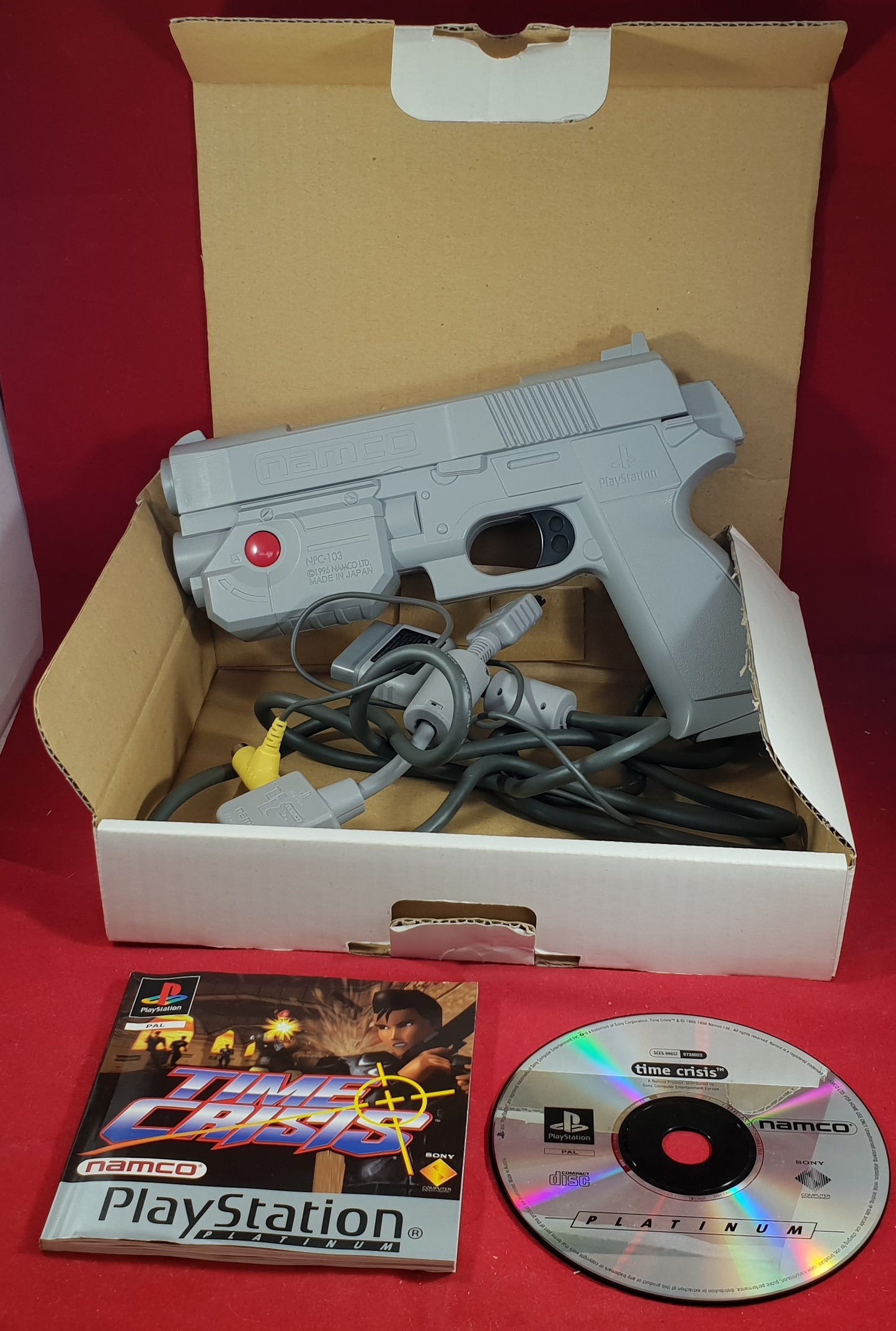 Namco G-Con 45 Light Gun Accessory with Time Crisis Game includes adaptor Sony Playstation 1 (PS1)