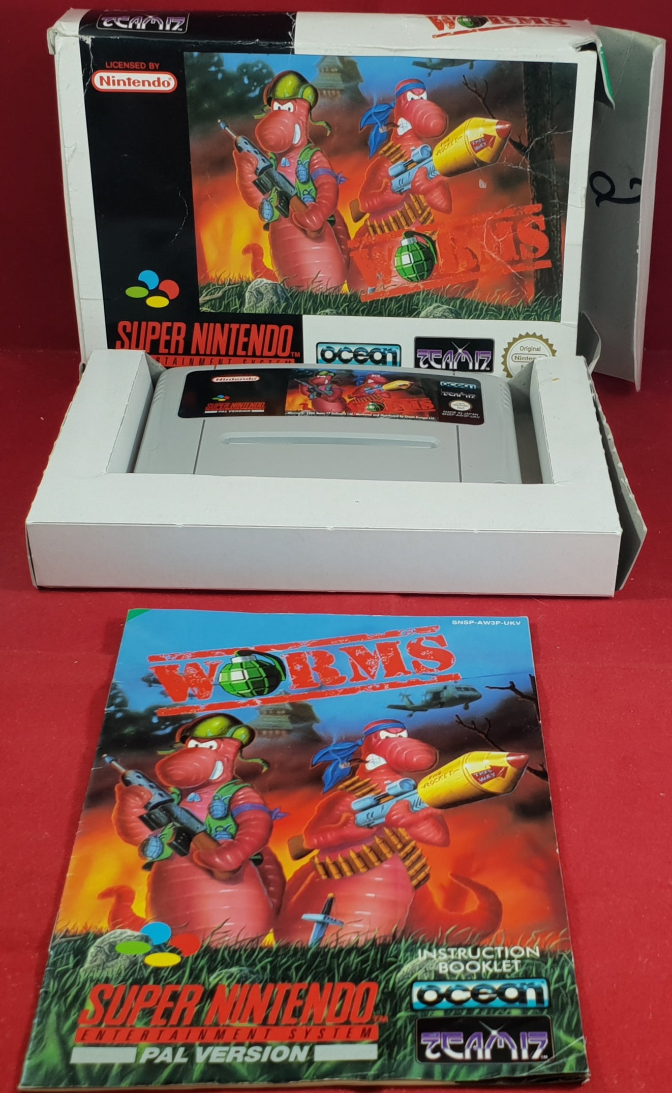 Worms Super Nintendo (SNES) Game
