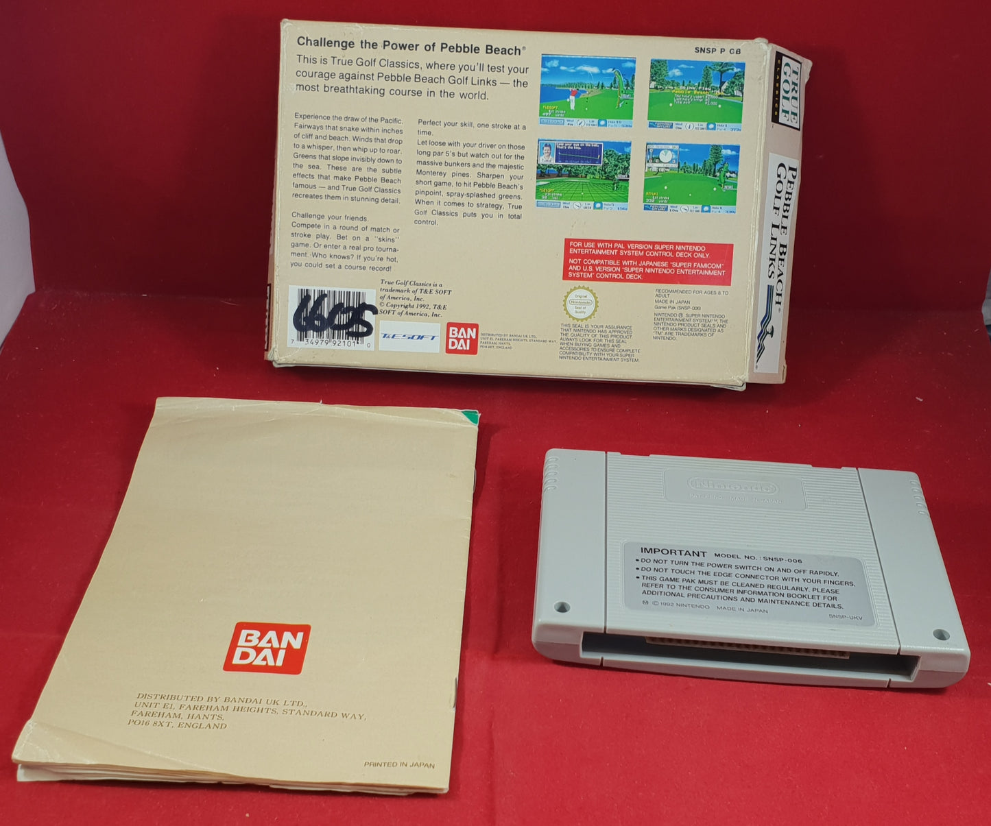 Pebble Beach Golf Links Super Nintendo Entertainment System (SNES) Game