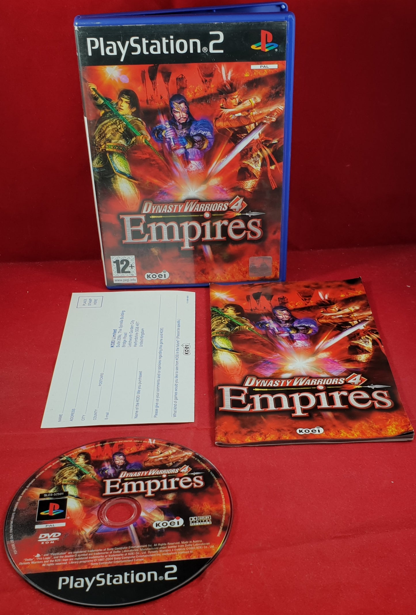 Dynasty Warriors 4 Empires Sony Playstation 2 (PS2) Game