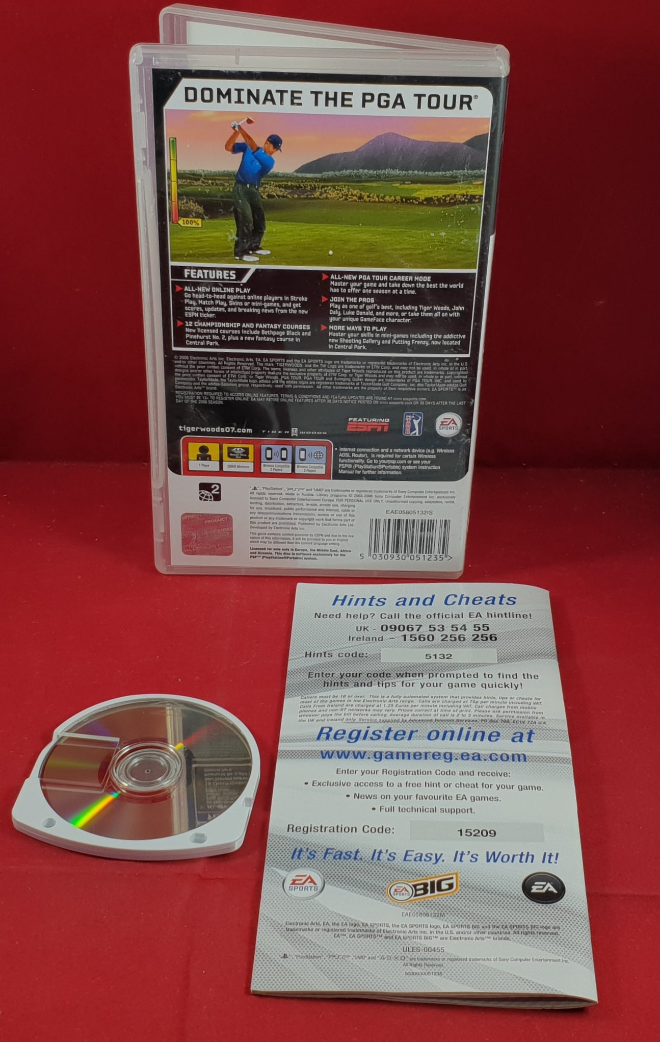 Tiger Woods PGA Tour 07 Sony PSP Game