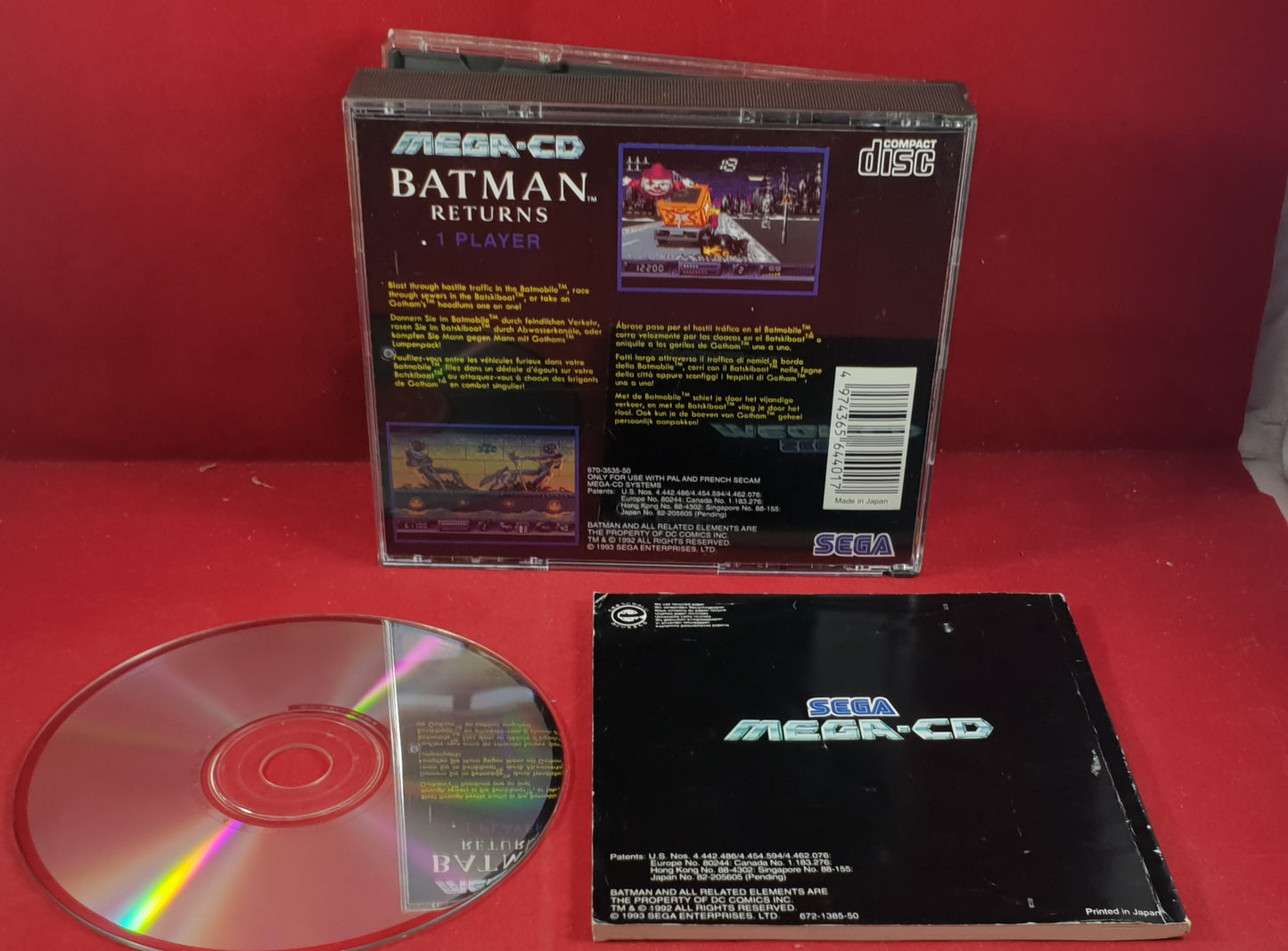 Batman Returns Sega Mega CD Game