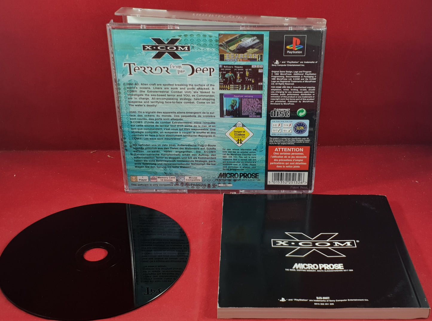 X-Com Terror from the Deep Sony Playstation 1 (PS1) Game