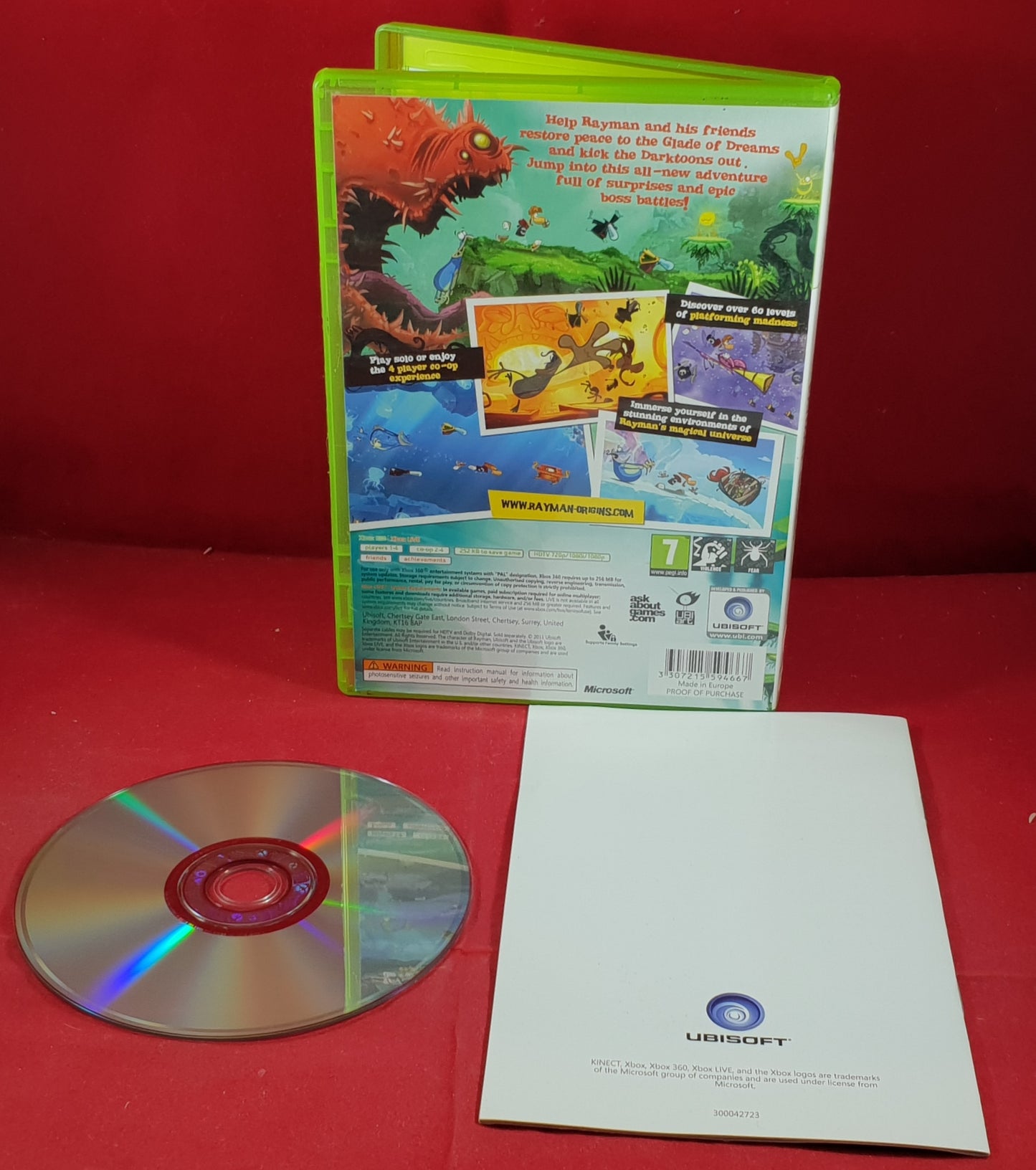 Rayman Origins Microsoft Xbox 360 Game