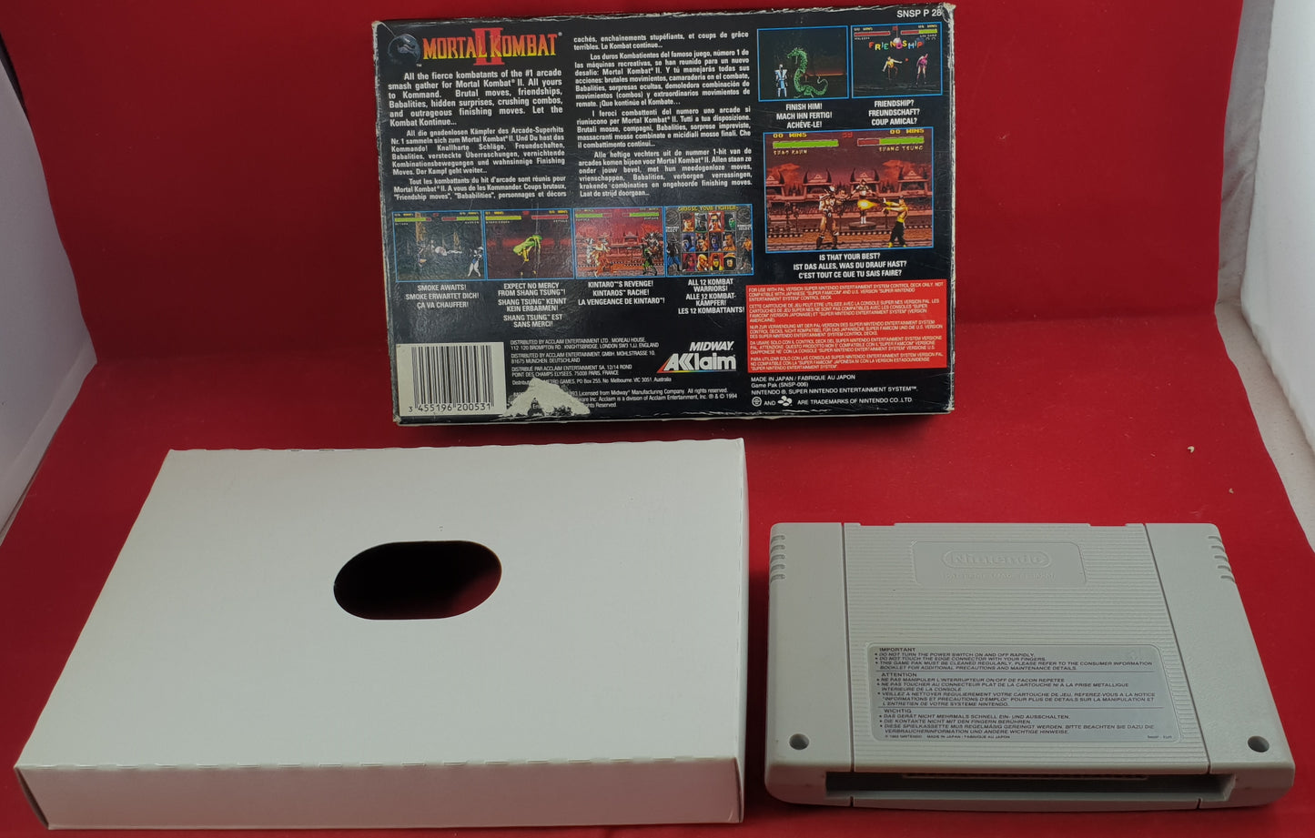 Mortal Kombat II Super Nintendo Entertainment System (SNES) Game