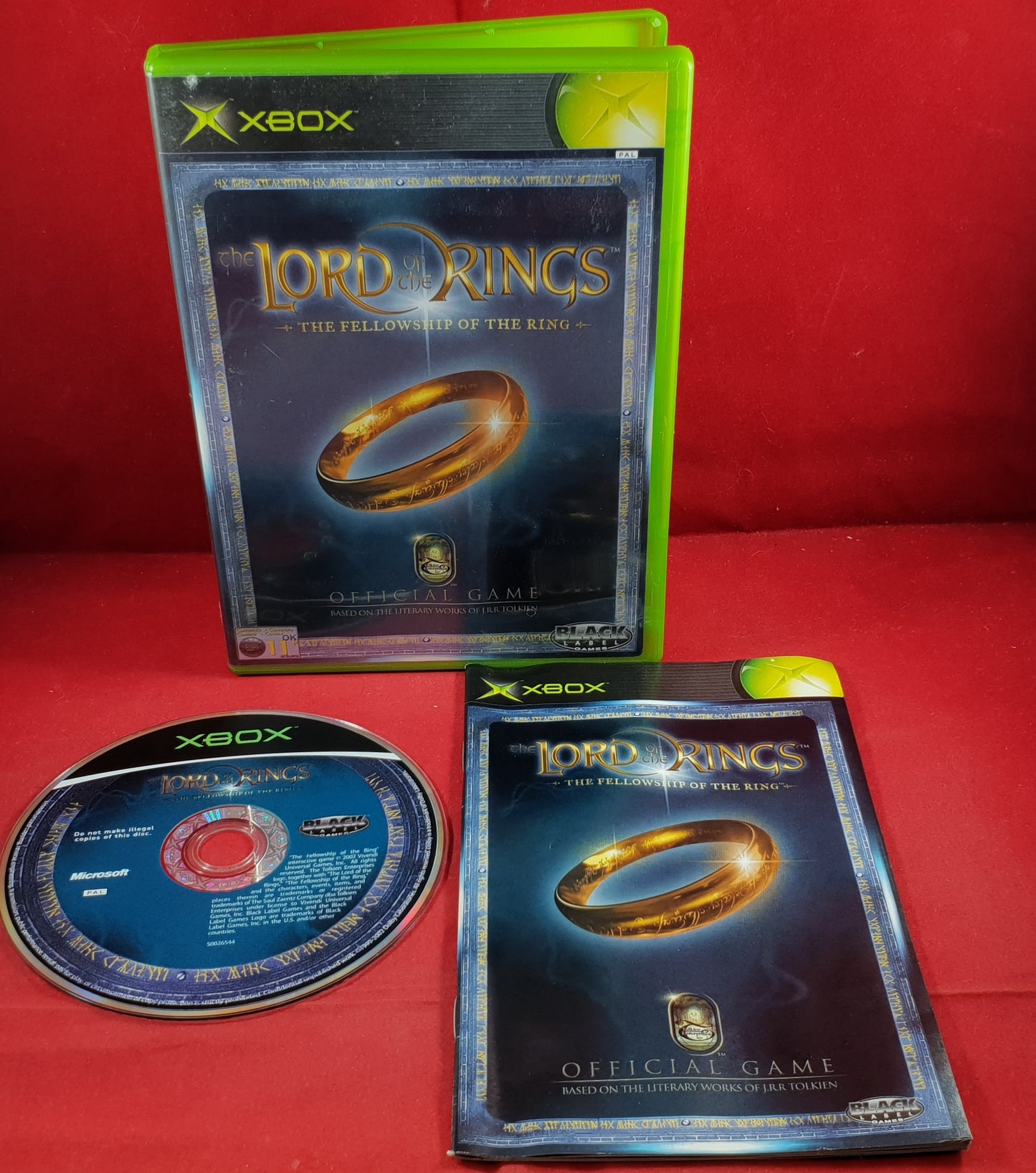 Lord of the Rings the Fellowship of the Ring Black Label Microsoft Xbox Game