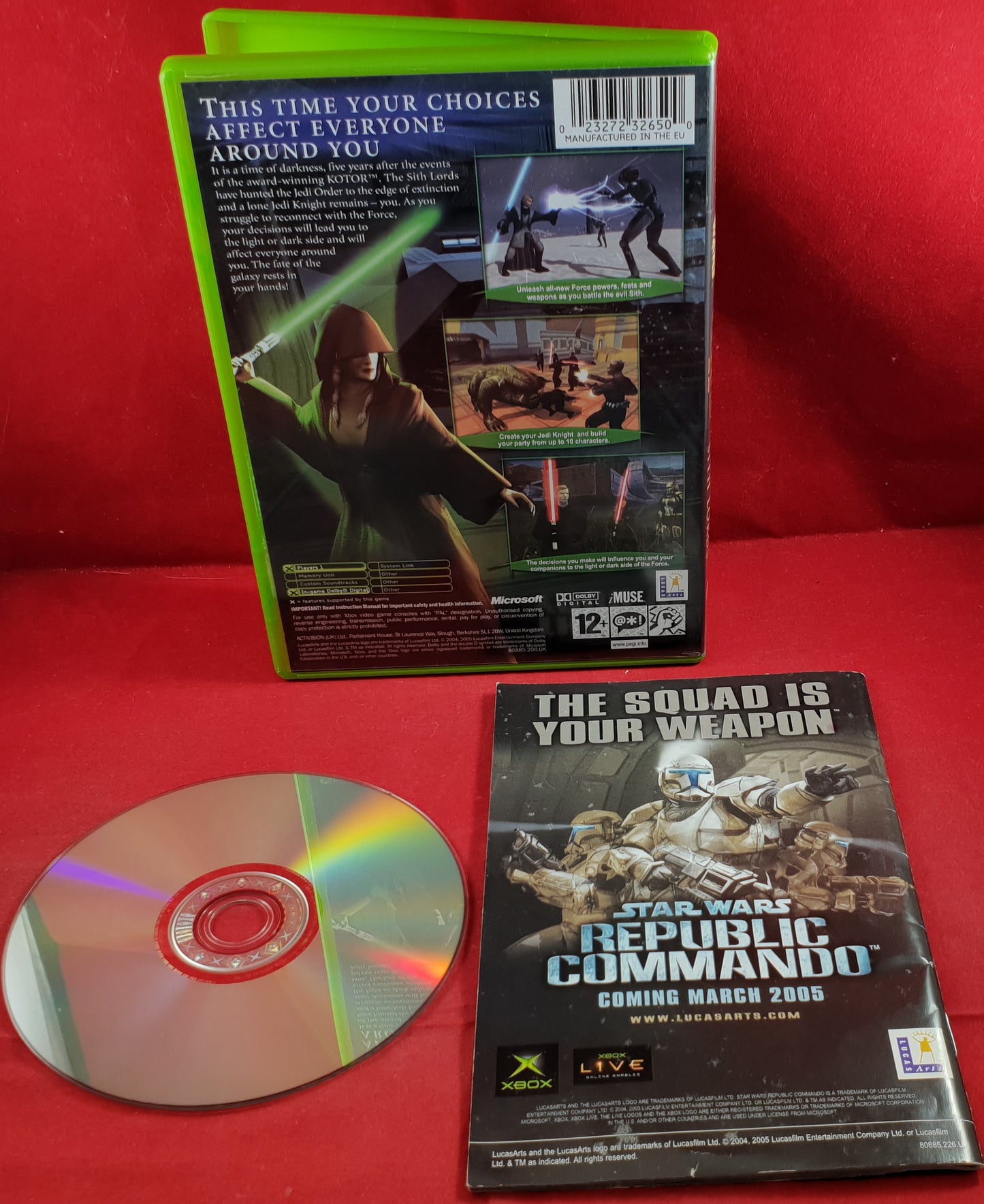 Star Wars Knights of the Old Republic II the Sith Lords Microsoft Xbox Game