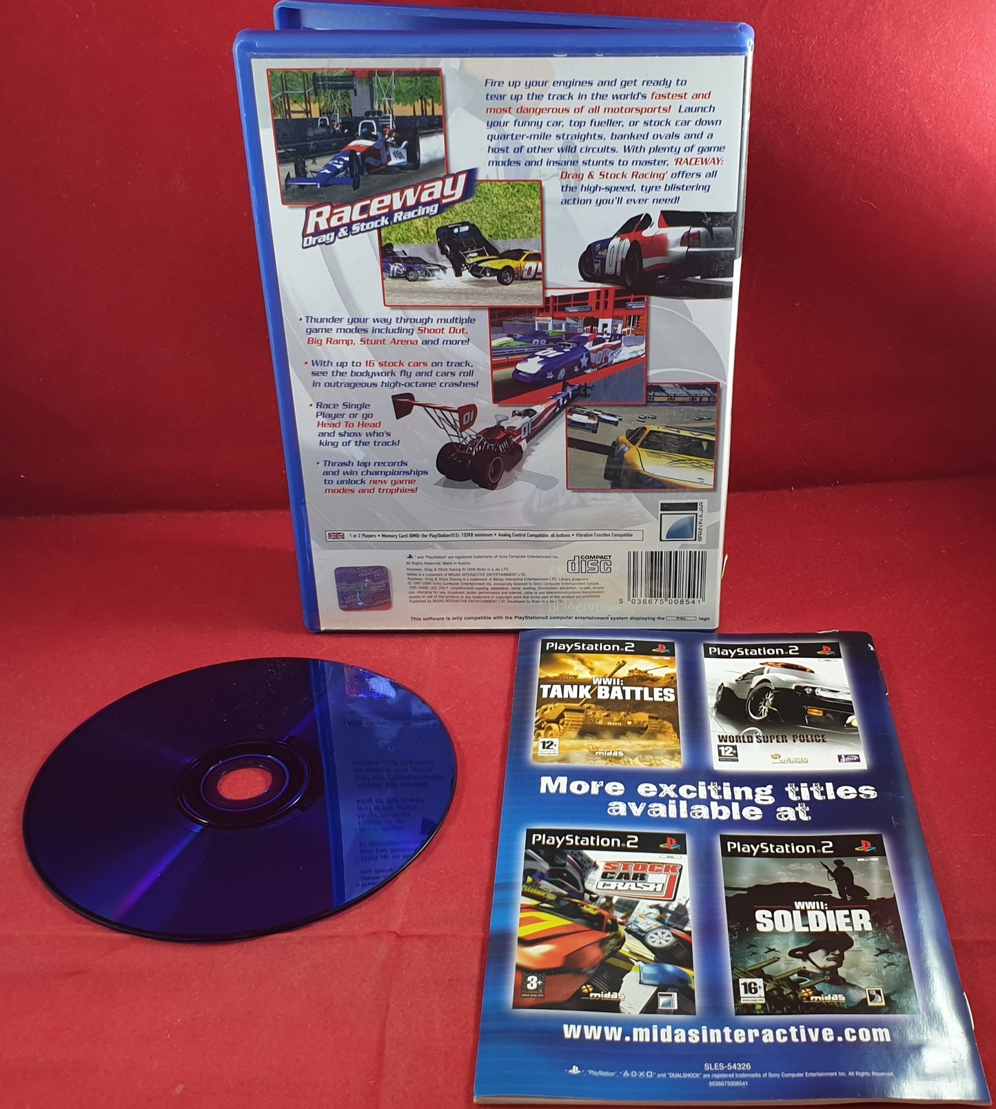 Raceway Drag & Stock Racing Sony Playstation 2 (PS2) Game