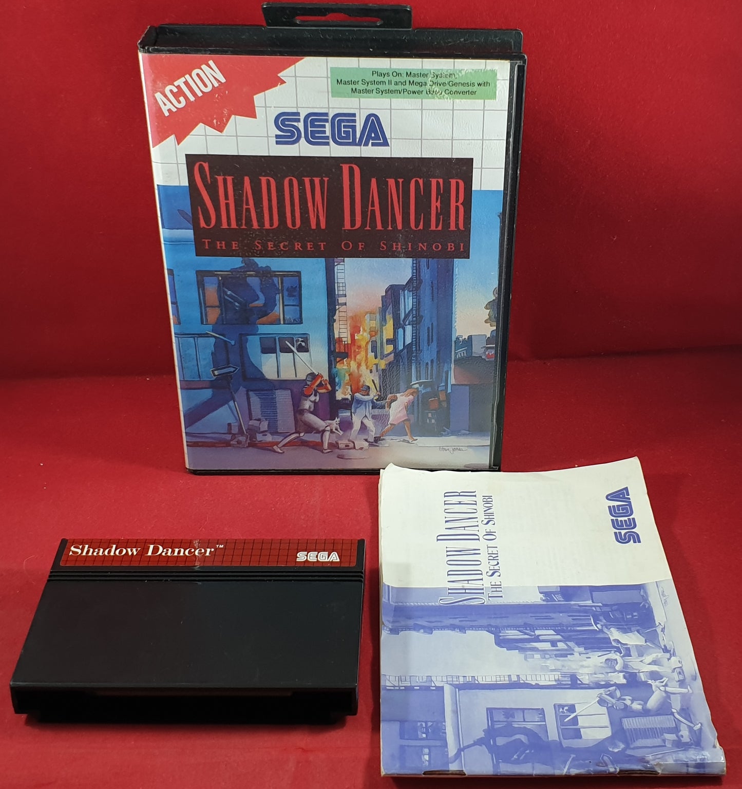Shadow Dancer the Secret of Shinobi Sega Master System Game