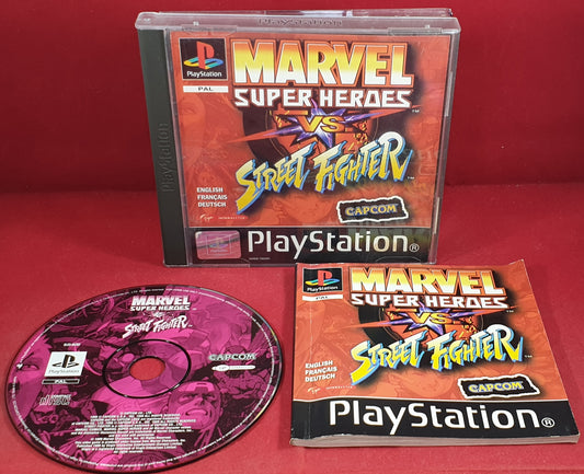 Marvel Super Heroes VS Street Fighter Sony Playstation 1 (PS1) RARE Game