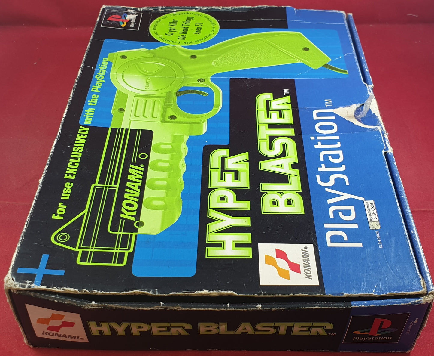 Konami Hyper Blaster Sony Playstation 1 (PS1) RARE Accessory with Die Hard Trilogy