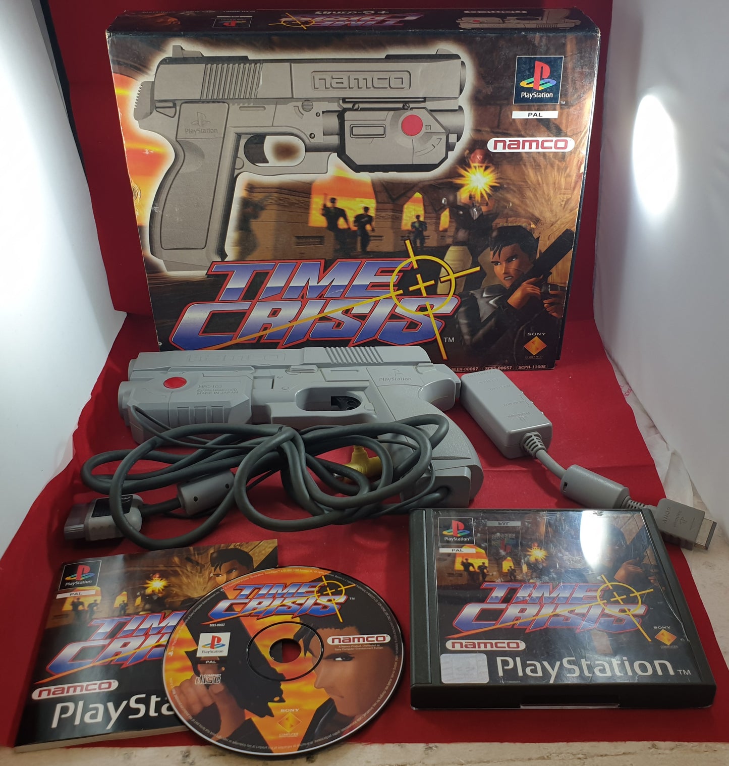 Boxed Namco G-con 45 Light Gun Accessory with Time Crisis