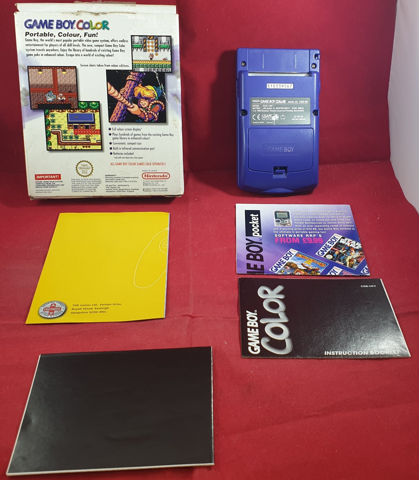 Boxed Purple Game Boy Color Console