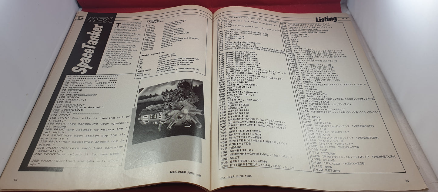 MSX User June 1985 Magazine Book