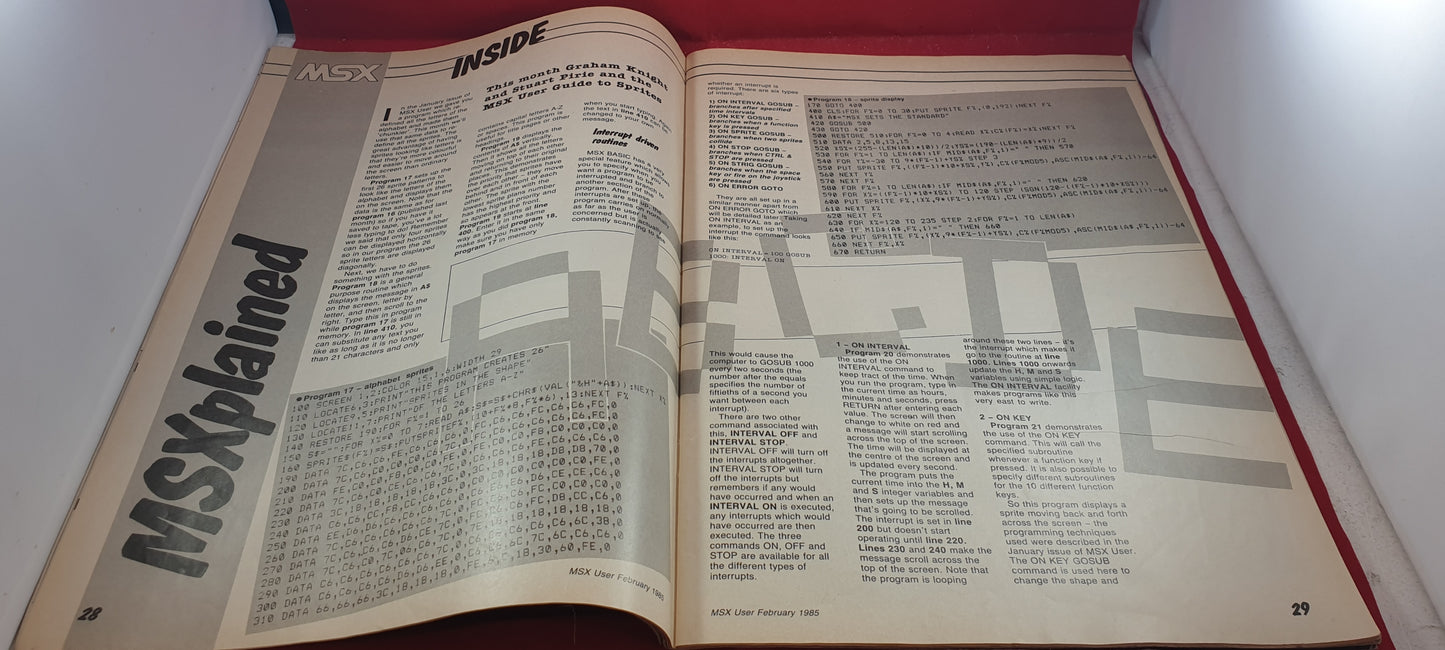 MSX User February 1985 Magazine Book