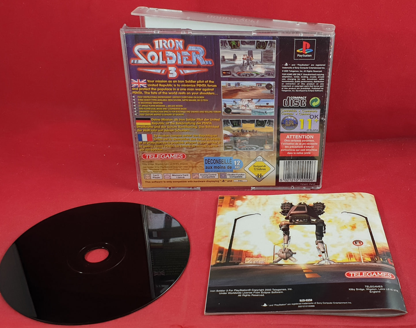 Iron Soldier 3 Sony Playstation 1 (PS1) RARE Game