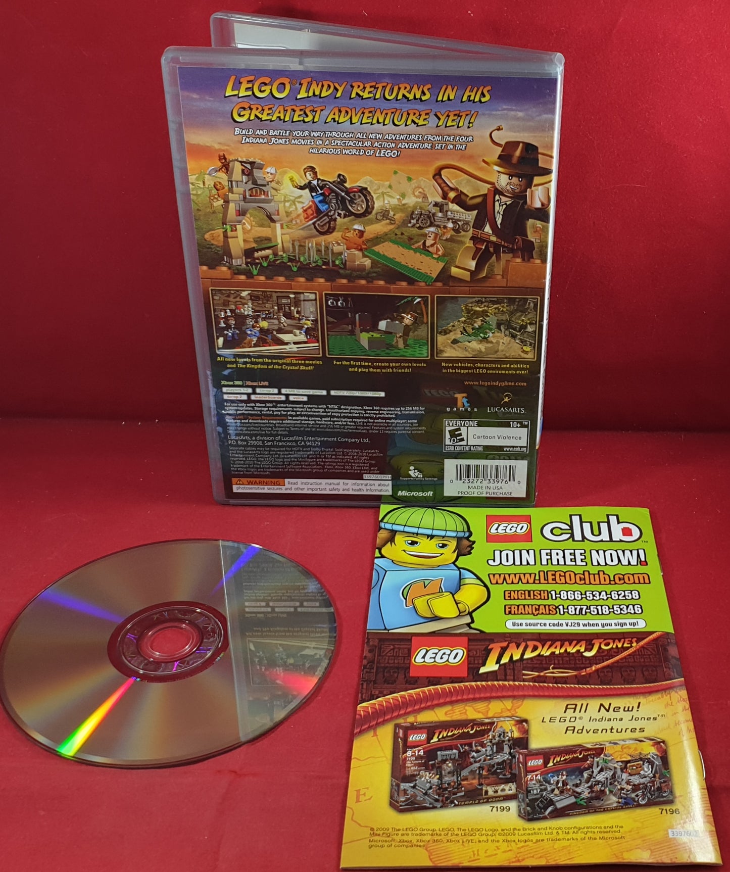 Lego Indiana Jones 2 the Adventure Continues Microsoft Xbox 360 Game NTSC