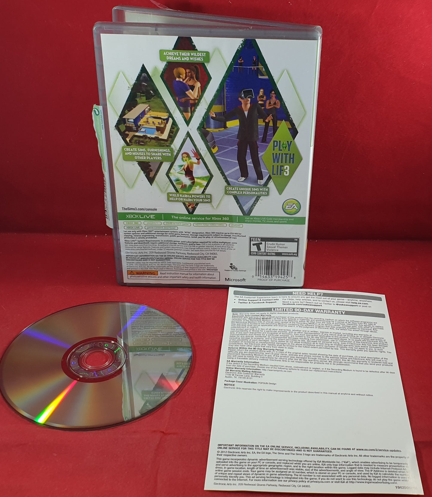 The Sims 3 Microsoft Xbox 360 Game NTSC