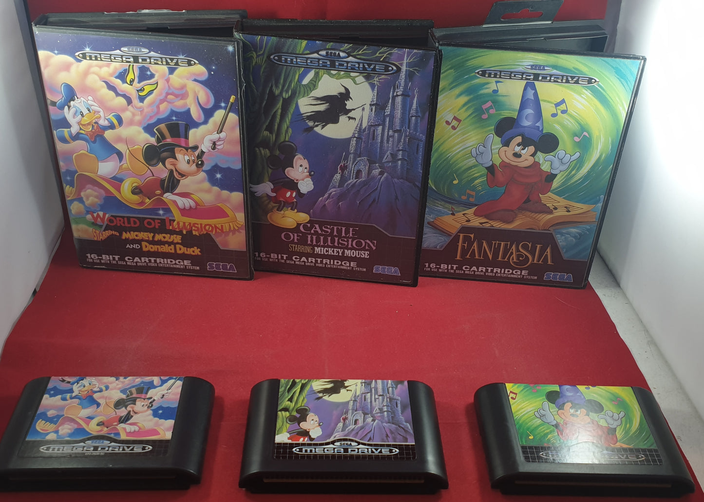 Fantasia, Castle of Illusion & World of Illusion Sega Mega Drive Game Bundle