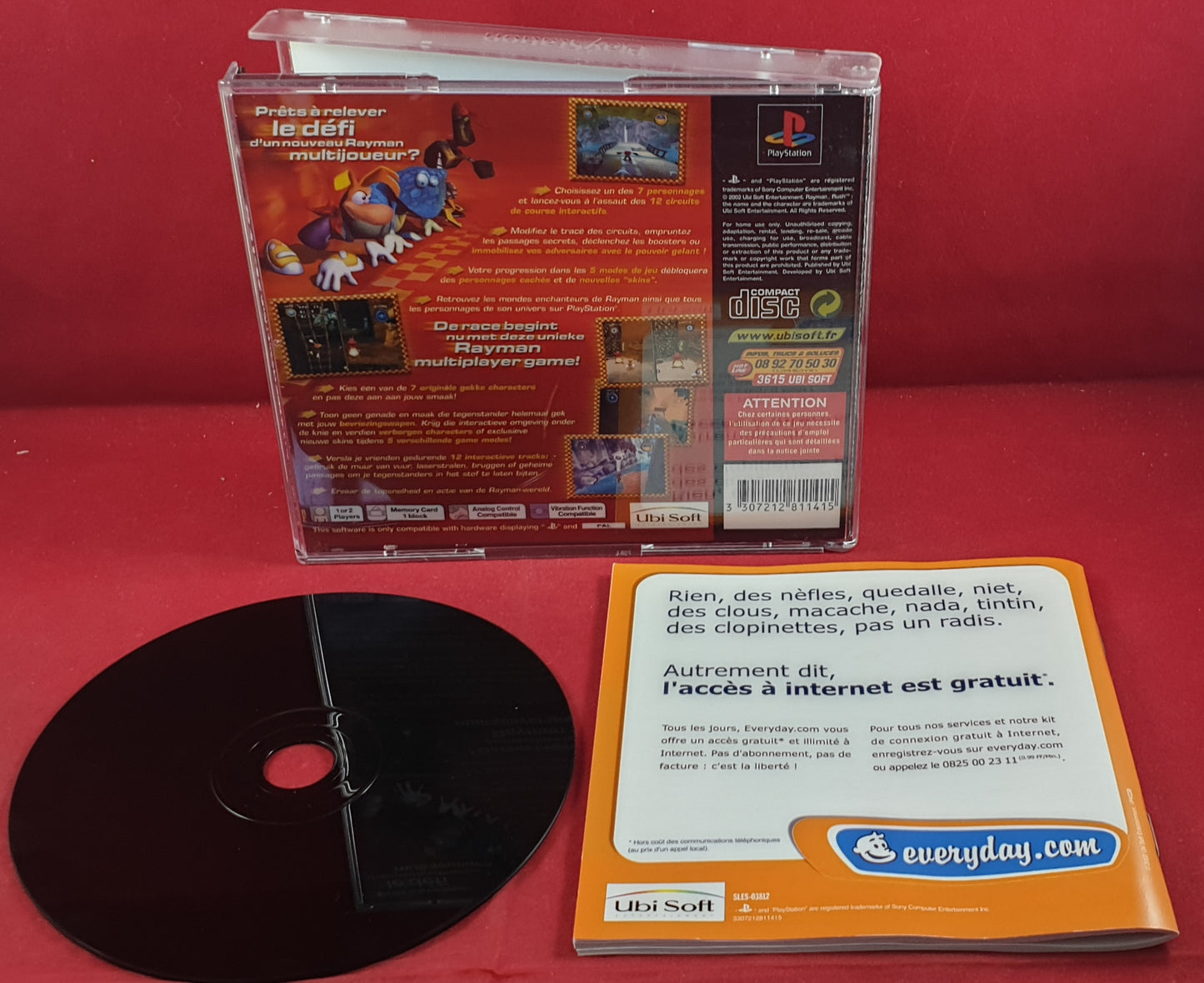 Rayman Rush Sony Playstation 1 (PS1) Game (Non English Manual & Inlay)