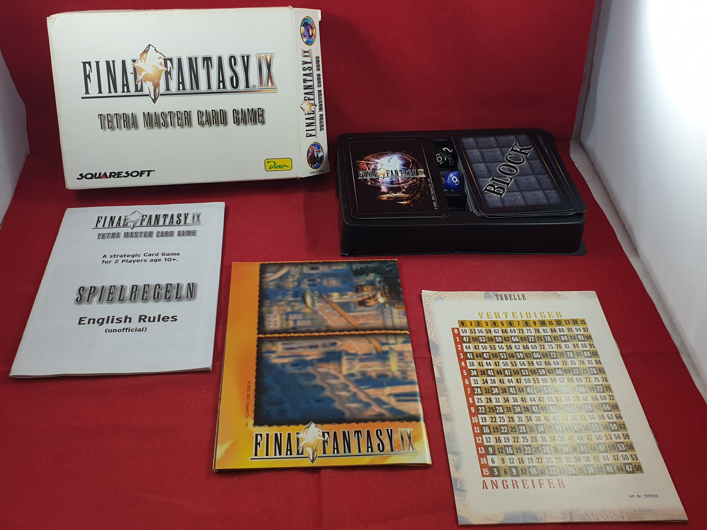 Final Fantasy IX Tetra Master Card Game (Complete apart from the Chips) Ultra RARE