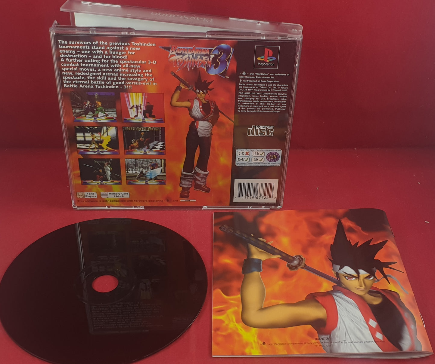 Battle Arena Toshinden 3 Sony Playstation 1 (PS1) RARE Game