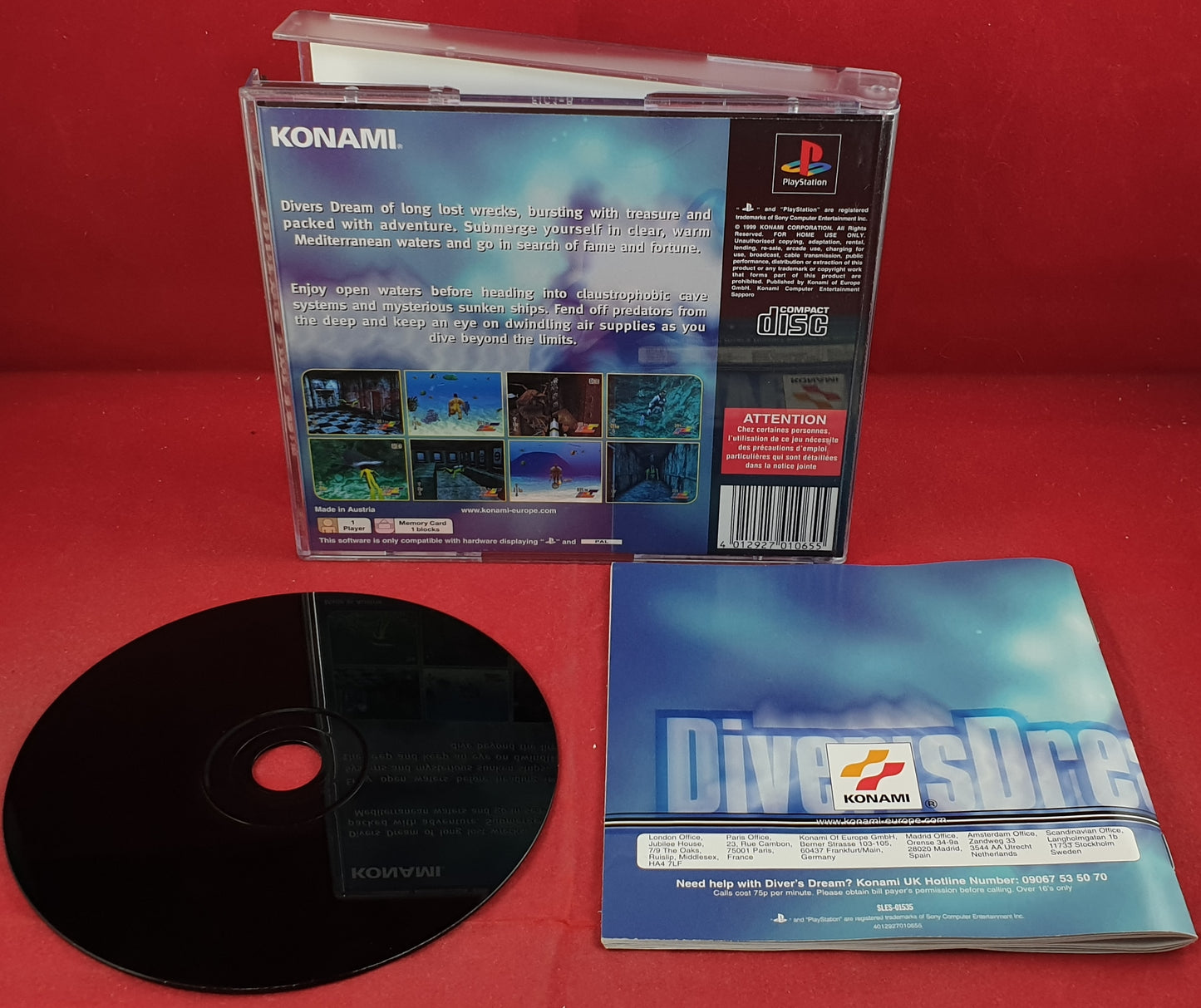 Diver's Dream Sony Playstation 1 (PS1) Game