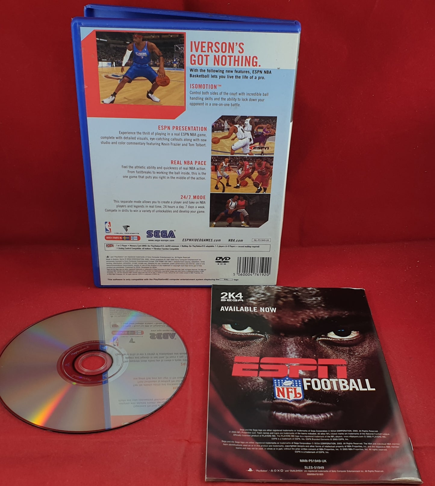 ESPN NBA Basketball Sony Playstation 2 (PS2) RARE Game