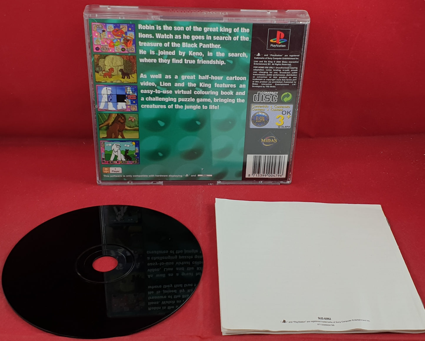 Lion and the King Sony Playstation 1 (PS1) Game
