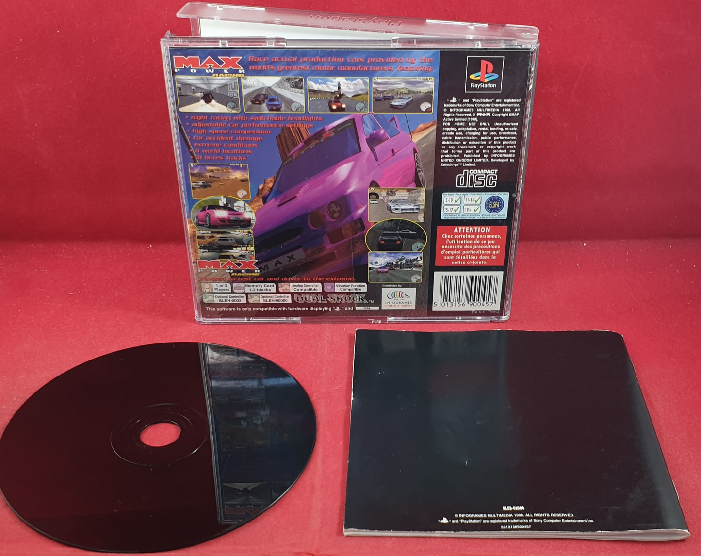 Max Power Racing Sony Playstation 1 (PS1) Game