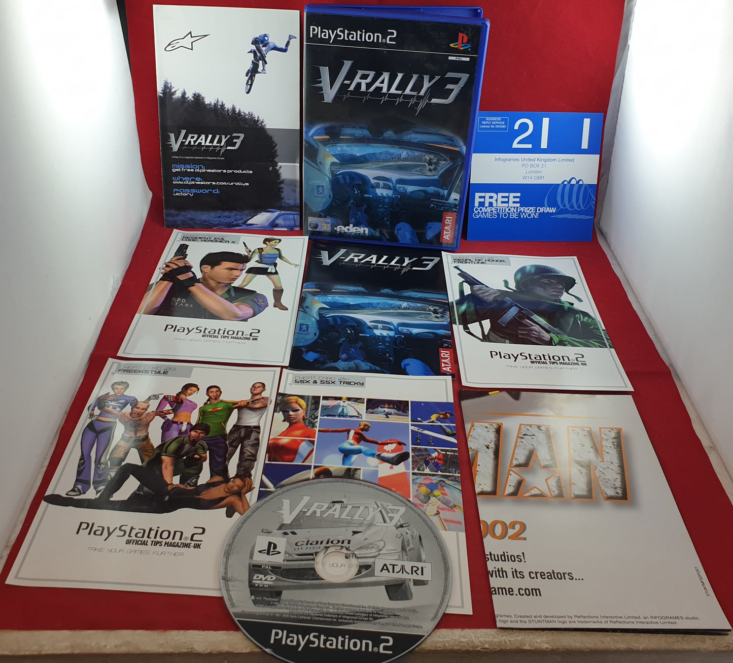 V-Rally 3 with Poster & Cheat Cards Sony Playstation 2 (PS2) Game