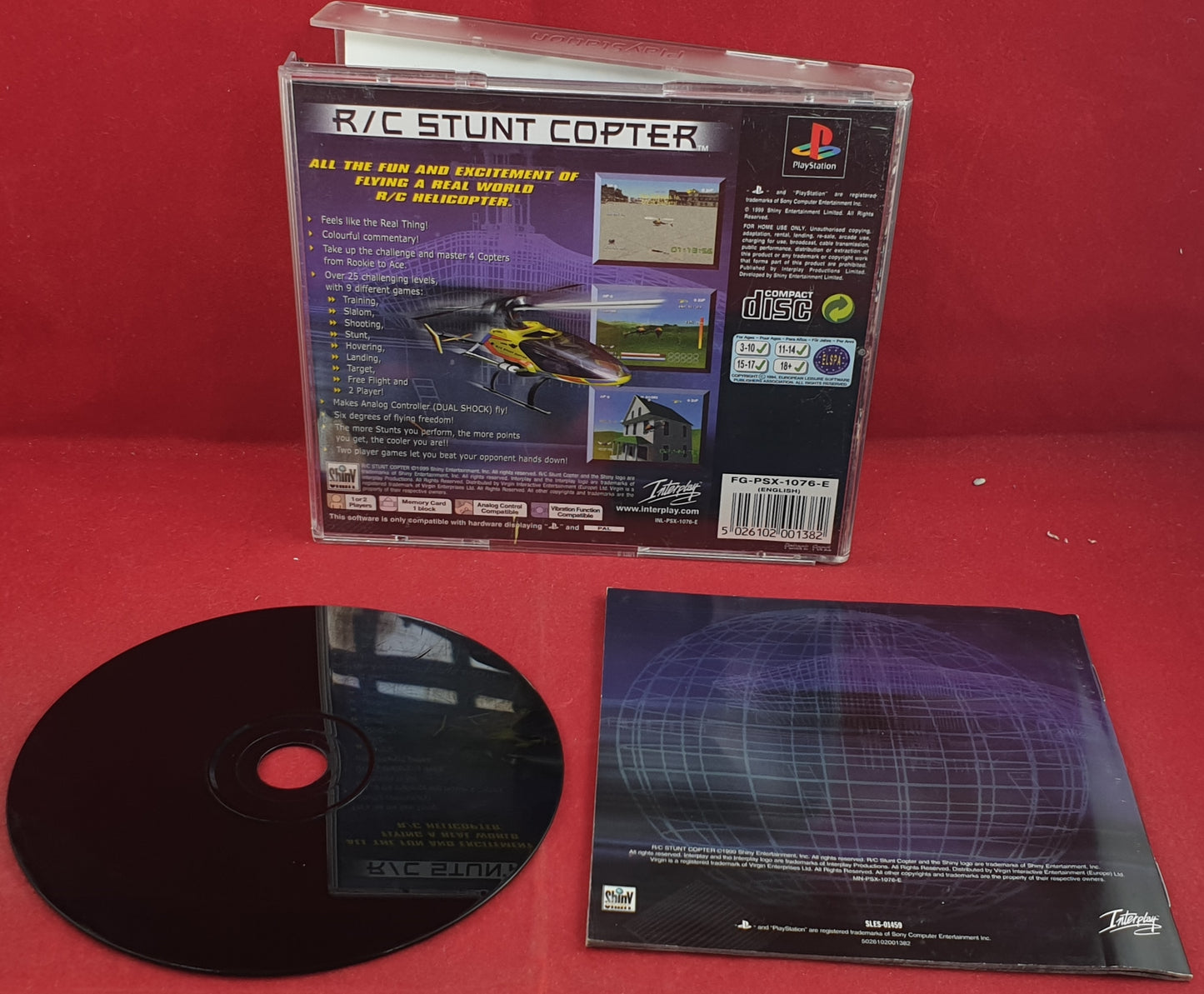 R/C Stunt Copter Sony Playstation 1 (PS1) Game