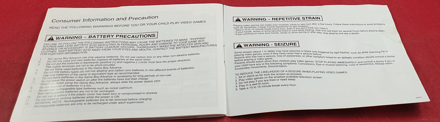 Tekken Advance Cartridge & Manual Only Game Boy Advance Game