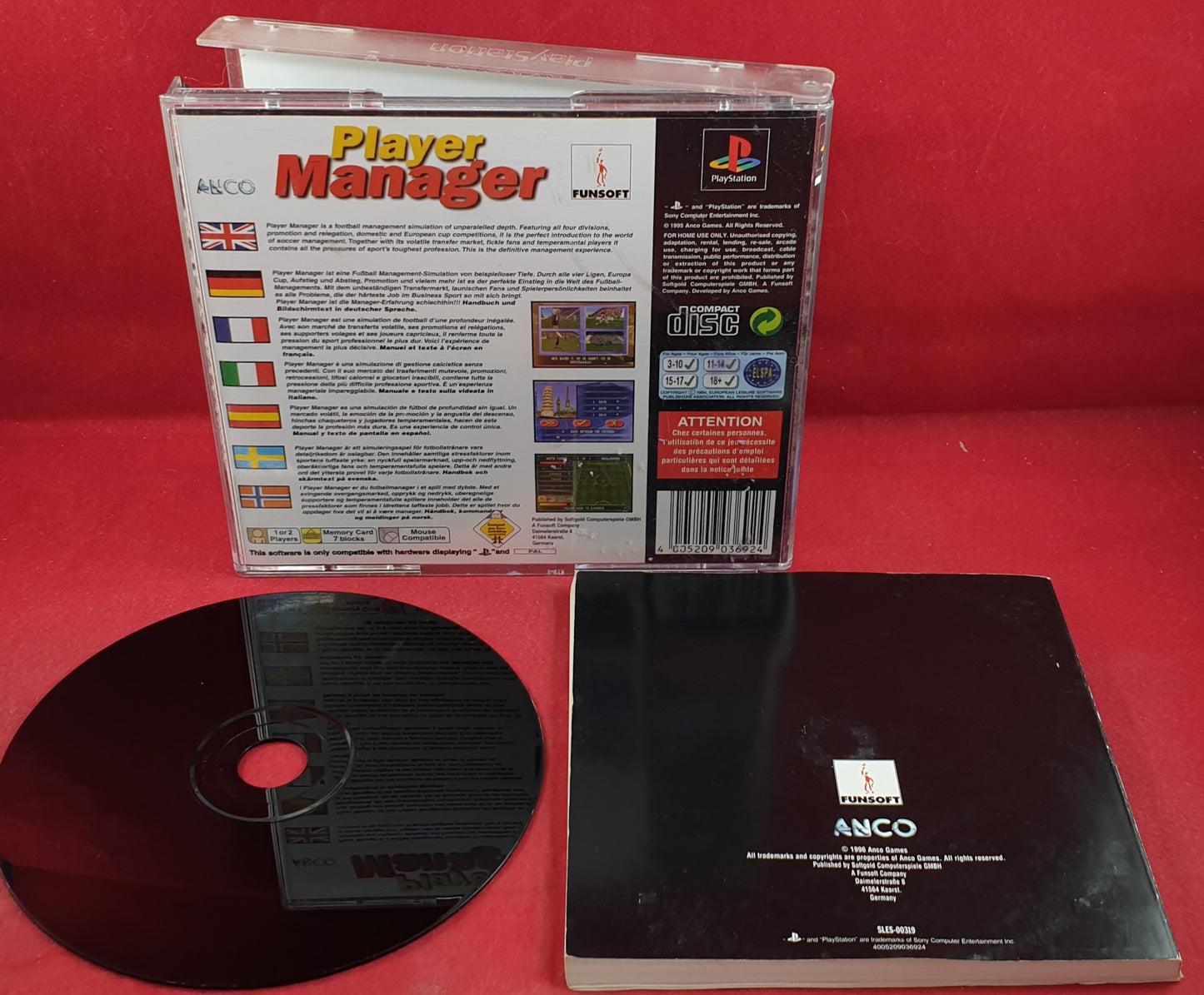 Player Manager Sony Playstation 1 (PS1) Game