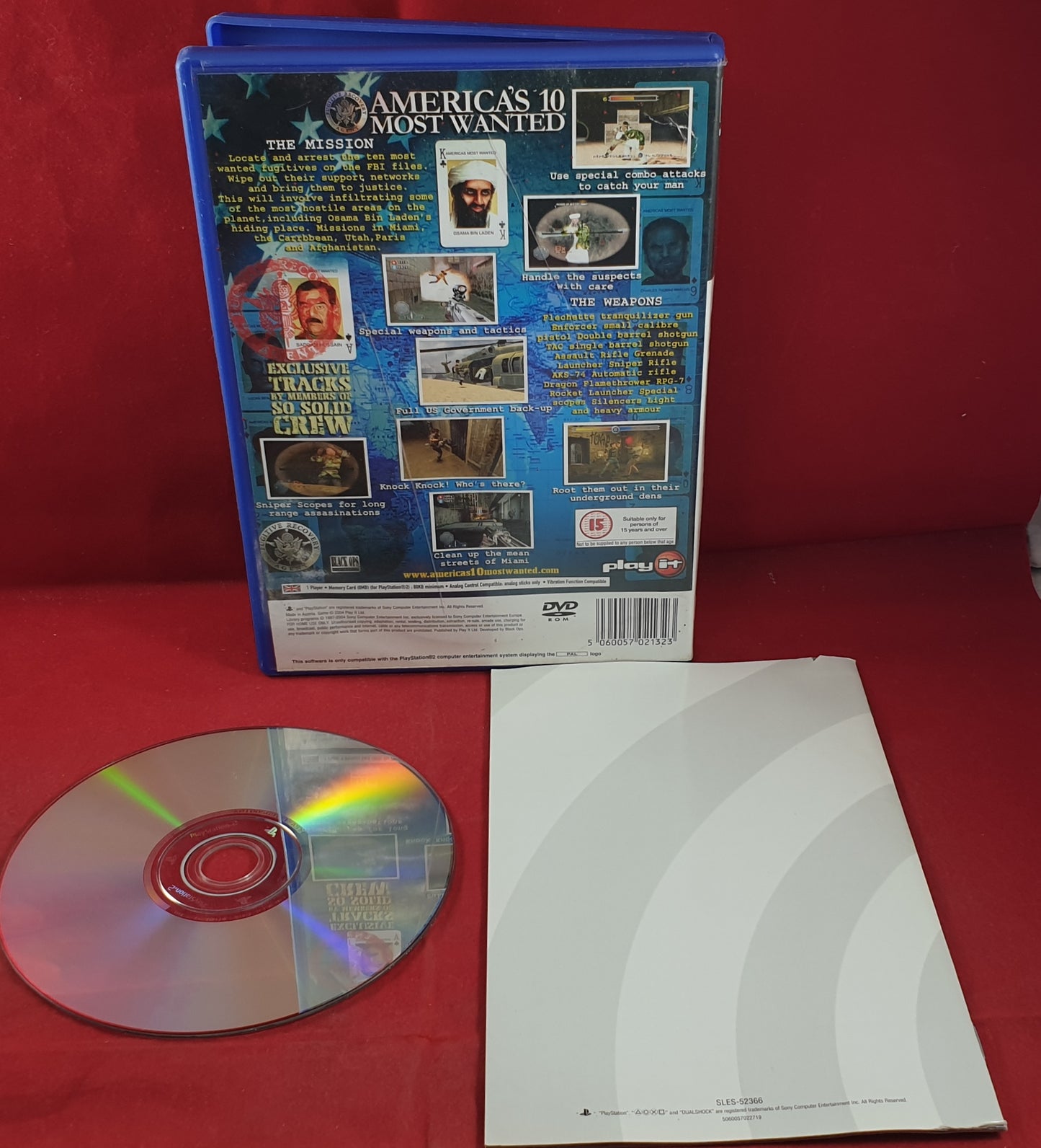 America's 10 Most Wanted AKA Fugitive Hunter: War on Terror Sony Playstation 2 (PS2) Game