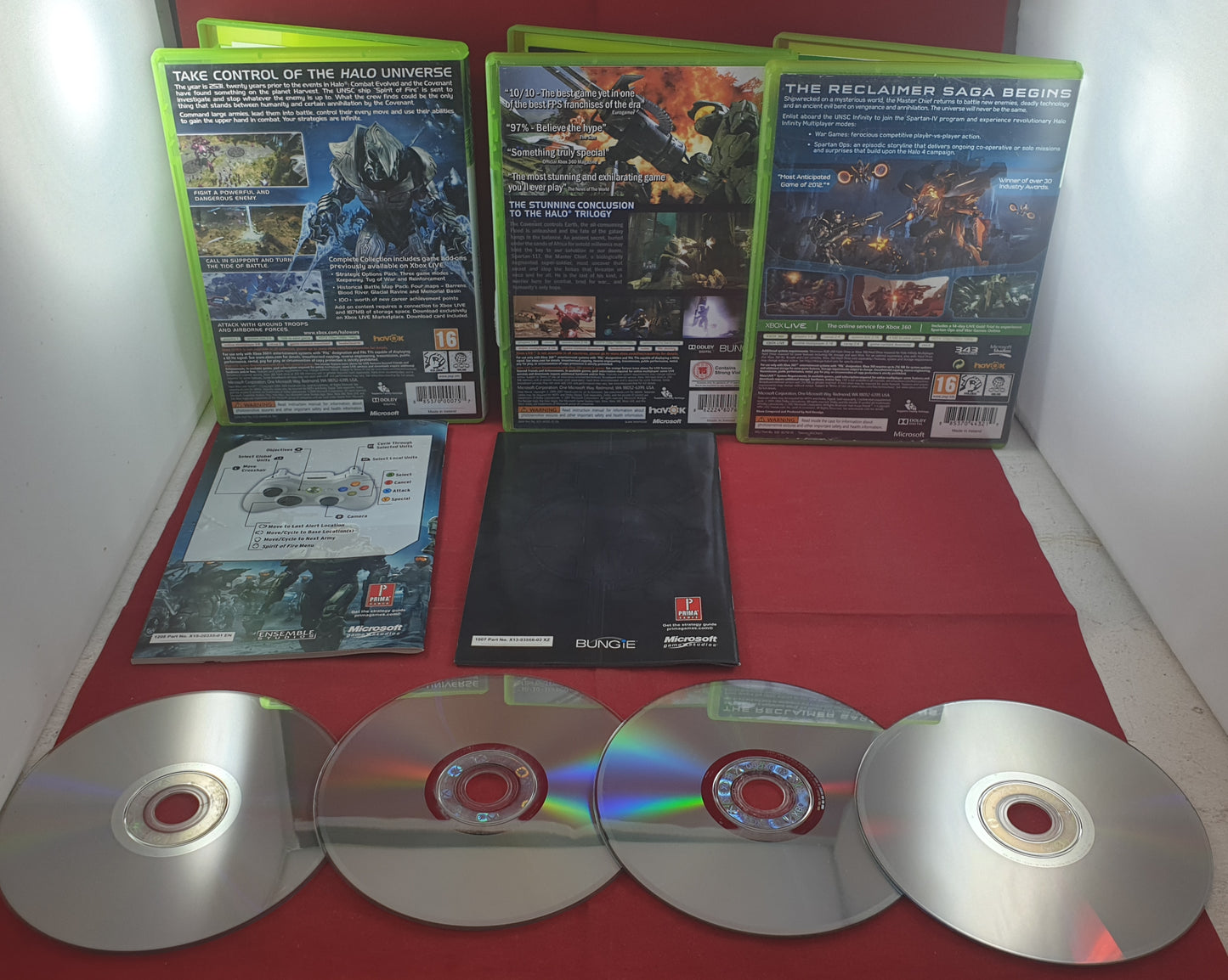 Halo 3, 4 & Wars Microsoft Xbox 360 Game Bundle