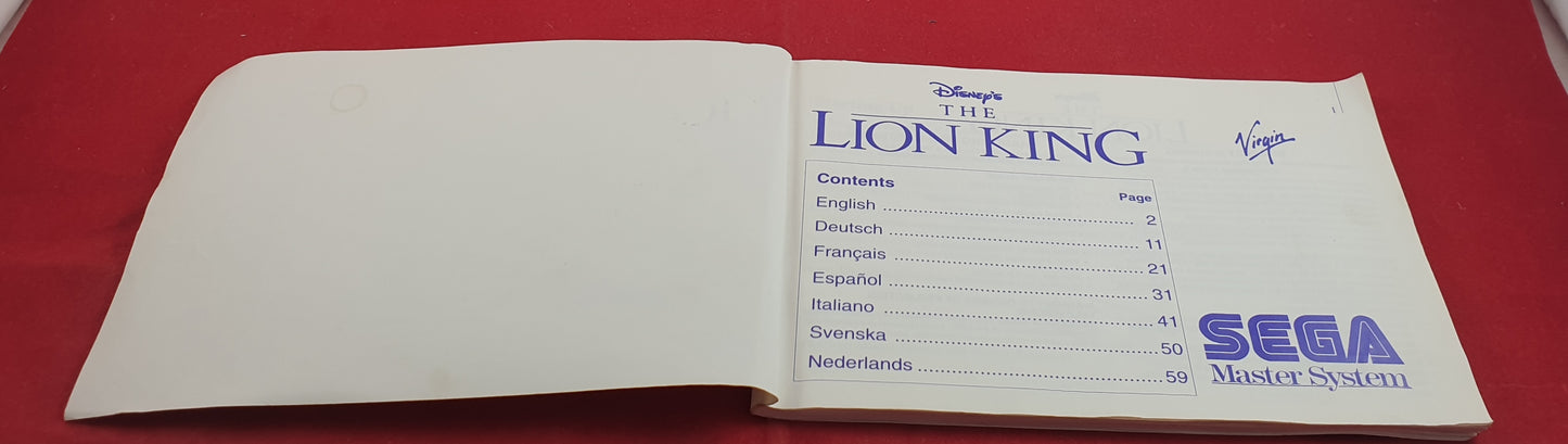 The Lion King Sega Master System Game