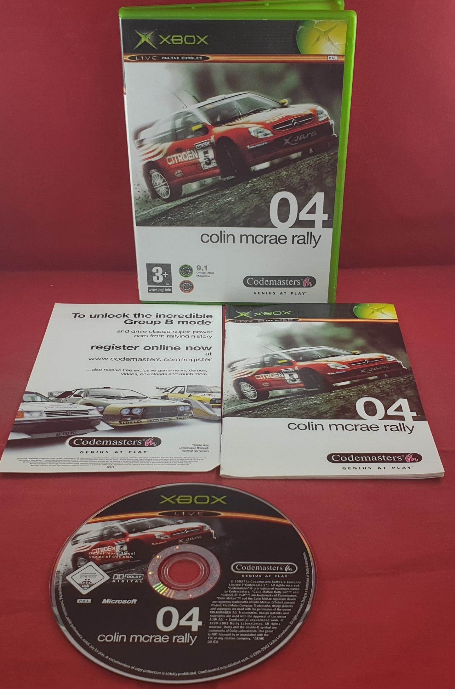 Colin McRae Rally 04 Microsoft Xbox Game