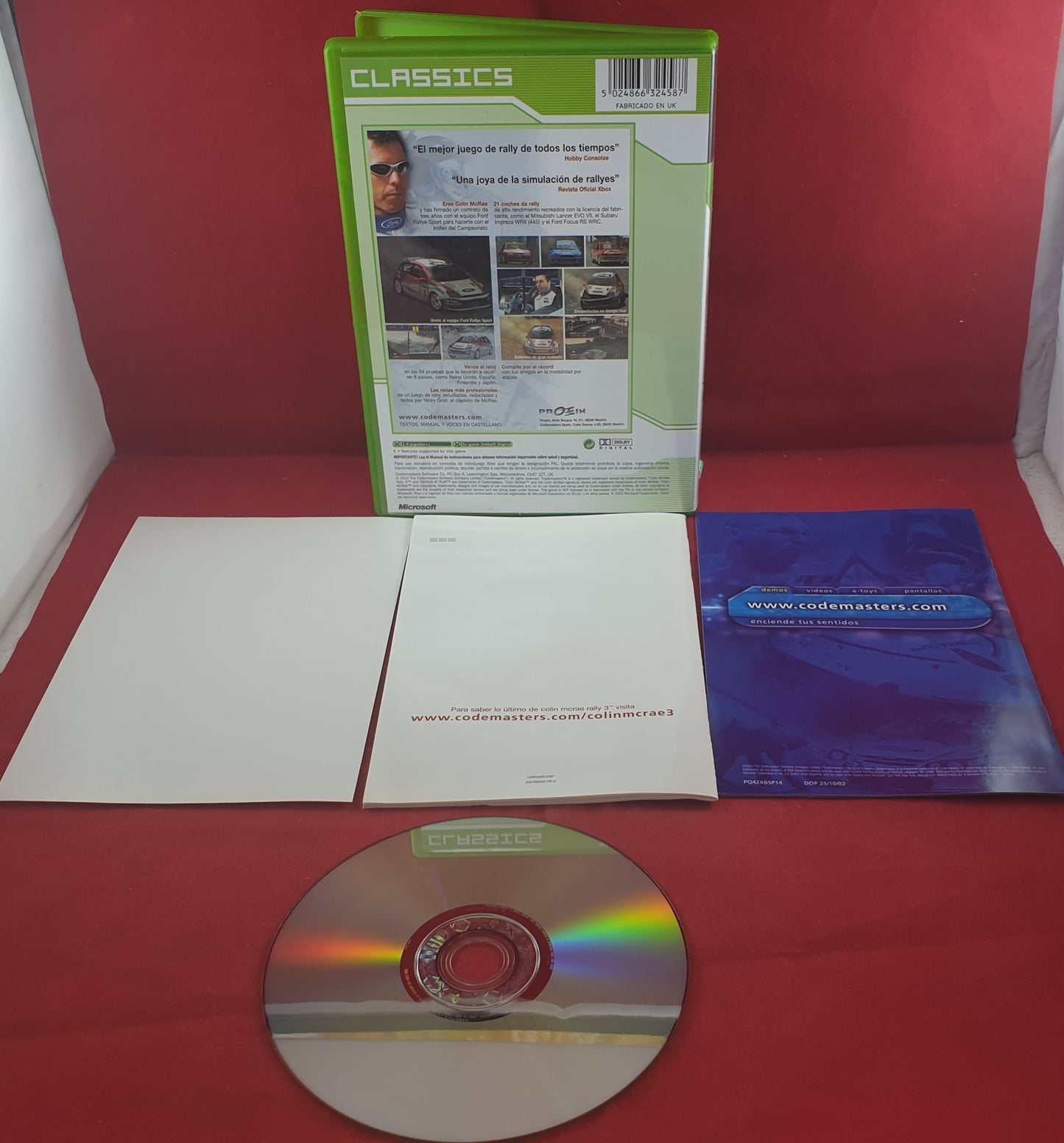 Colin McRae Rally 3 (Spanish Inlay & Manual) Microsoft Xbox Game