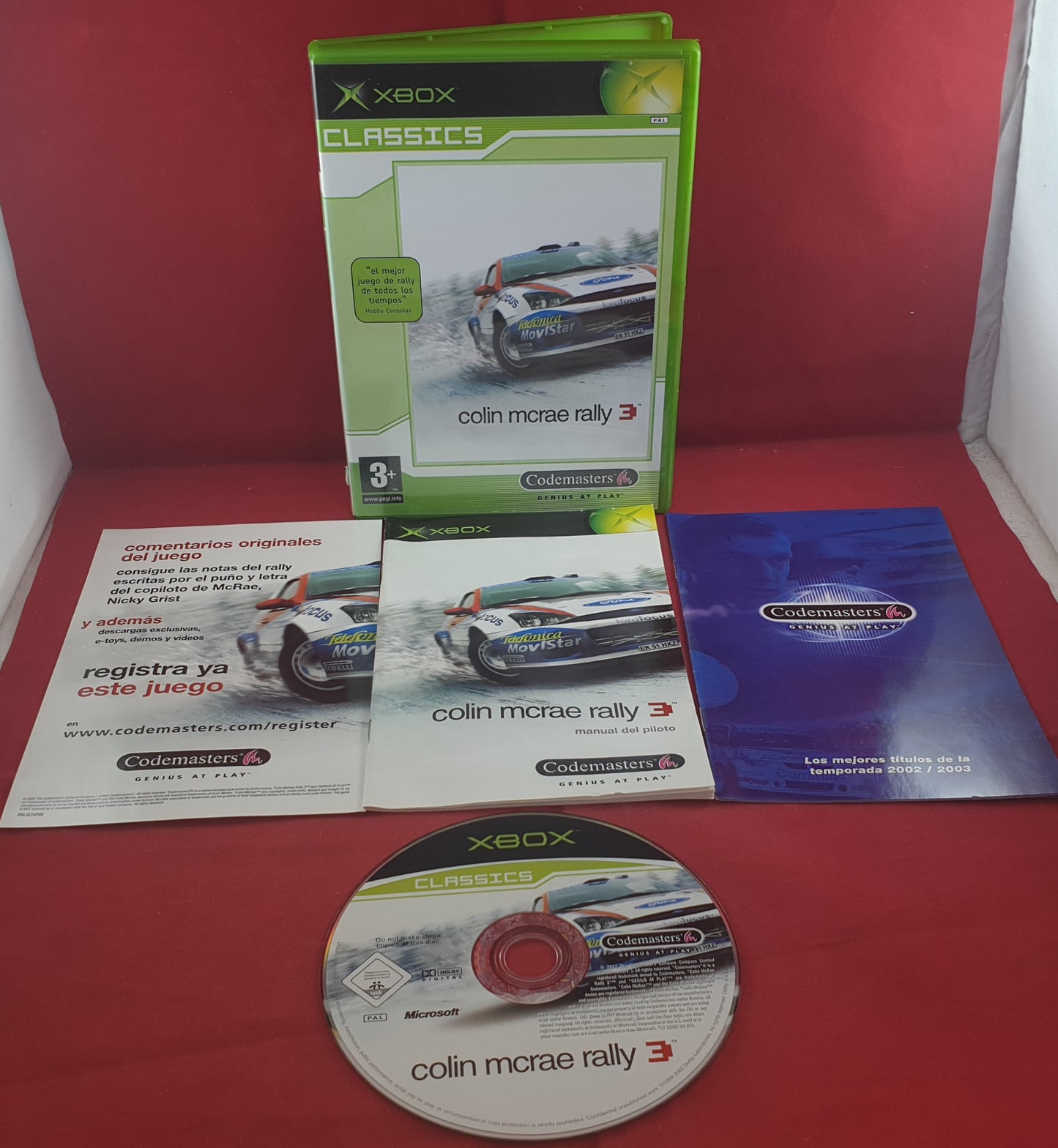 Colin McRae Rally 3 (Spanish Inlay & Manual) Microsoft Xbox Game
