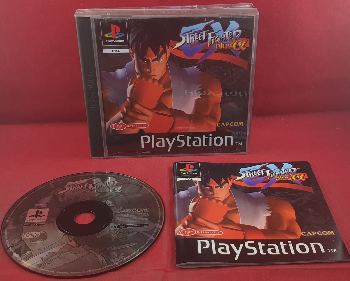 Street Fighter Ex Plus a Black Label Sony Playstation 1 (PS1) RARE Game