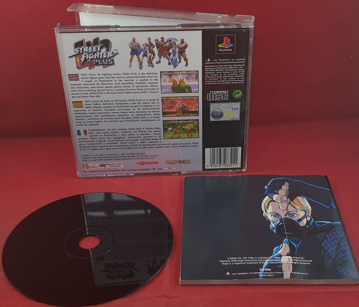 Street Fighter EX2 Plus Black Label Sony Playstation 1 (PS1) Game