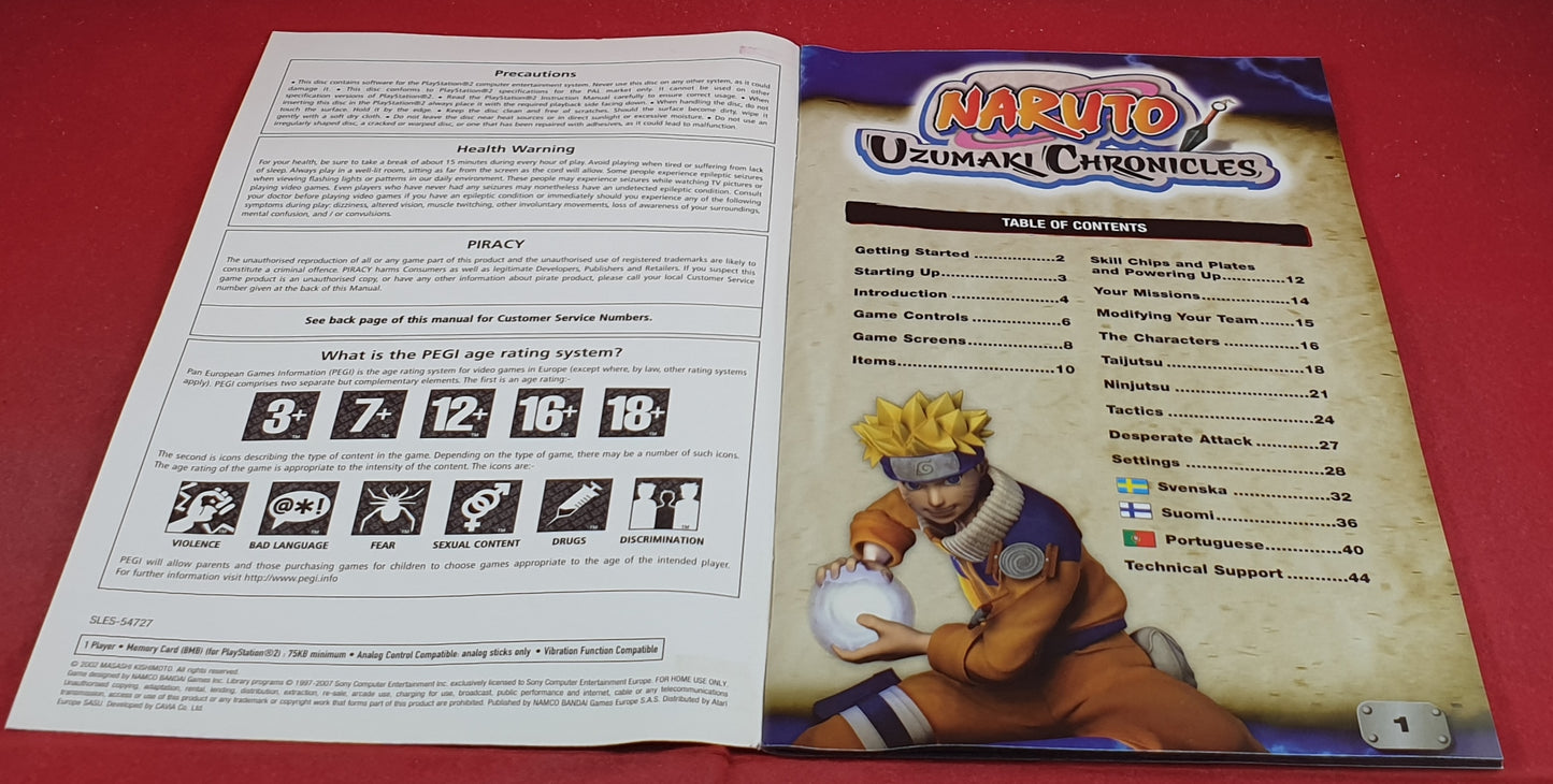 Naruto Uzumaki Chronicles Sony  Playstation 2 (PS2) Game