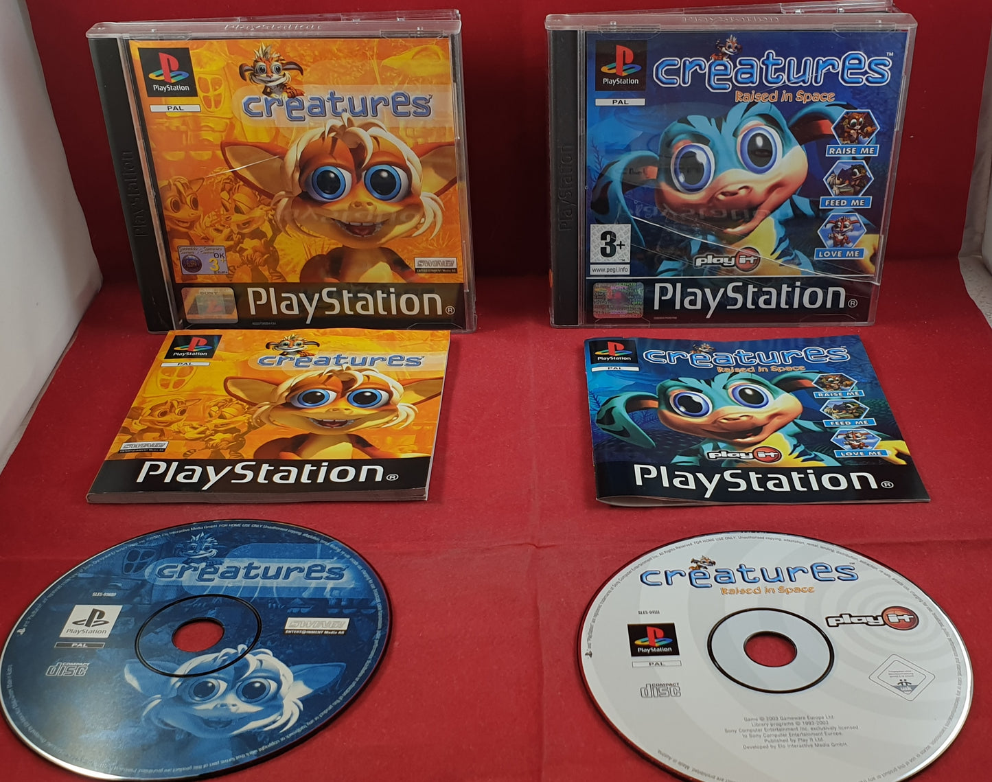 Creatures & Creatures Raised in Space PS1 (Sony PlayStation 1) game bundle