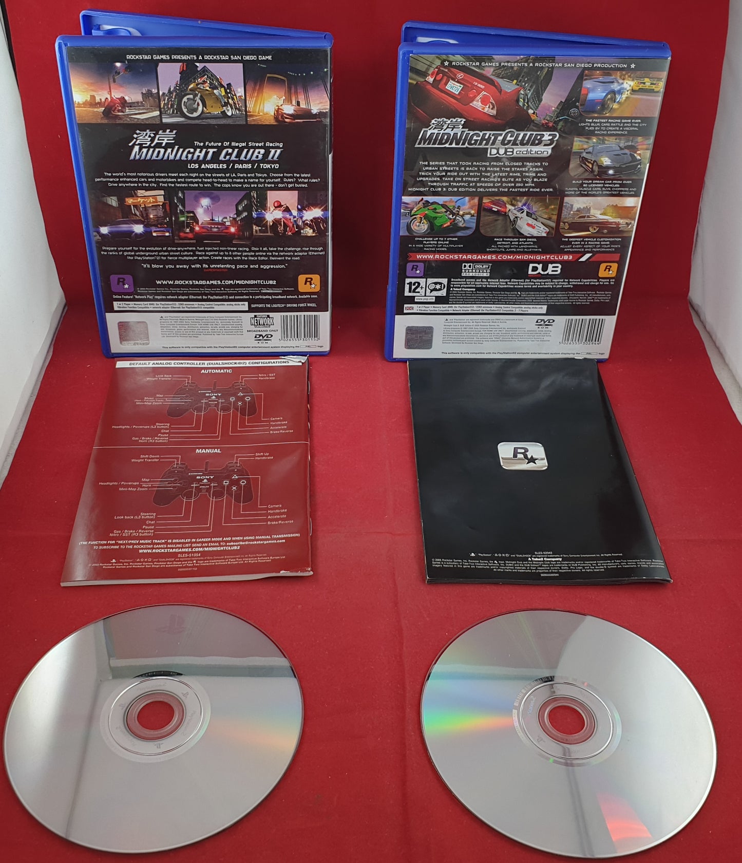 Midnight Club 2 & 3 Dub Edition Sony Playstation 2 (PS2) Game Bundle