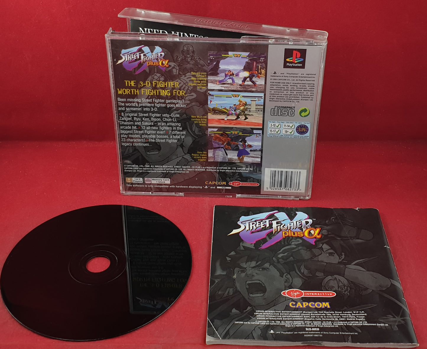 Street Fighter EX Plus a Platinum Sony Playstation 1 (PS1) RARE Game